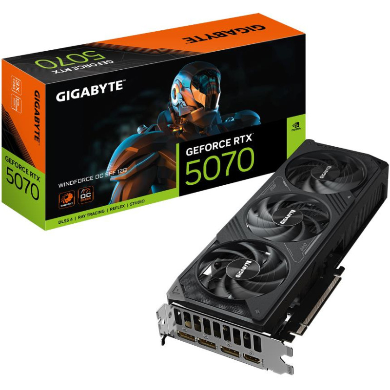 Gigabyte GeForce RTX 5070 WINDFORCE OC SFF 12G  NVIDIA GeForce RTX 5070  12 GB 4719331355715
