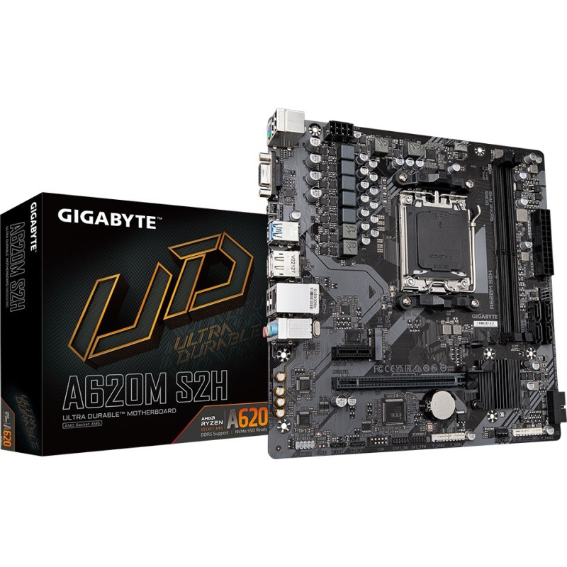 GIGABYTE A620M S2H AM5 DDR5 mATX MB
