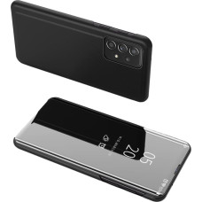 Hurtel Samsung Galaxy A73 Clear View maciņš - melns