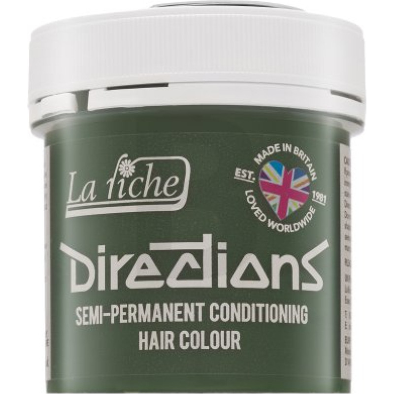 La Rich&eacute; Directions puspermanentā kondicionējo&scaron;ā matu krāsa puspermanentā matu krāsa Fluorescent Green 88 ml