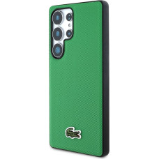 Lacoste Iconic Petit Pique Woven Logo MagSafe Case for Samsung Galaxy S25 Ultra Green