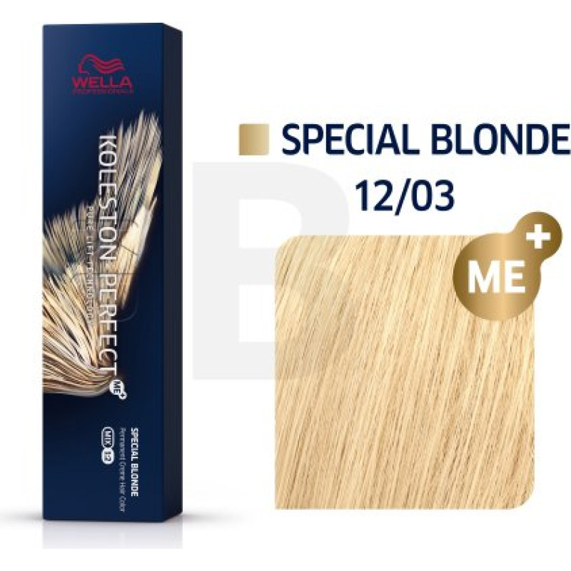 Wella Professionals Koleston Perfect Me+ Special Blonde profesionāla permanentā matu krāsa 12|03 60 ml