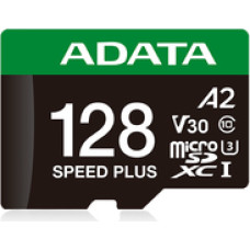 ADATA MicroSDXC karta 128GB Speed Plus  U3  C10  A2  V30 (R:180|W:160 MB|s) + SD adapter