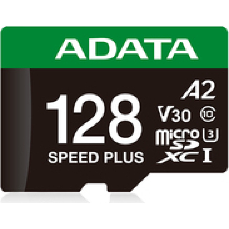 ADATA MicroSDXC karta 128GB Speed Plus  U3  C10  A2  V30 (R:180|W:160 MB|s) + SD adapter