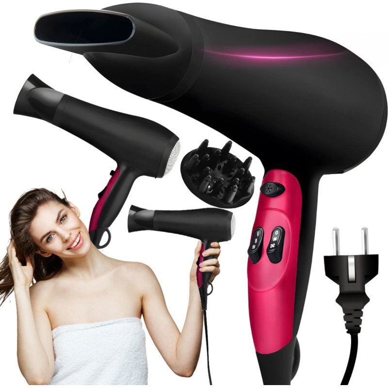 Retoo 4-in-1 matu fēns, auksts gaiss, 3 žāvēšanas līmeņi, 2000 W