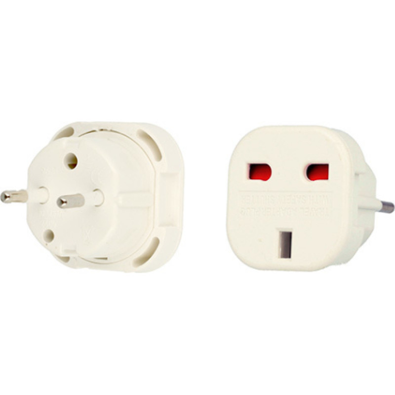 Fusion Tīkla Strāvas ligzdas pāreja no UK -> EU (220V) balts