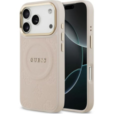 Case Guess Peony Hot Stamp MagSafe for iPhone 17 Pro pink
