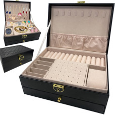 Retoo Rotaslietu organizatora kaste ar atslēgas slēdzeni - melna