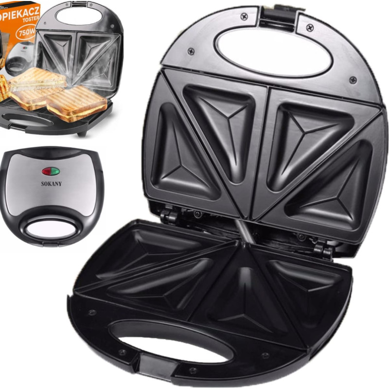 Retoo Sendviču tosteris ar teflona pārklājumu 750 W