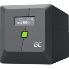 Nepārtrauktas barošanas bloks Green Cell PowerProof LCD UPS 1000VA 600W USB 2x Schuko + 2x IEC