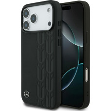 Etui Mercedes Leather Laurel Leaves       MagSafe do iPhone 17 Pro Max czarny