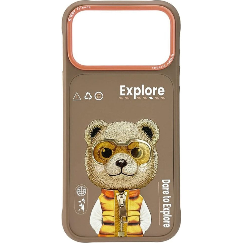 Nimmy Etui Nimmy Cool&Cute 2.0 Bear do iPhone   17 Pro beżowy