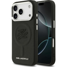 Karl Lagerfeld Initial & Metal Logo MagSafe Case for iPhone 17 Pro Black