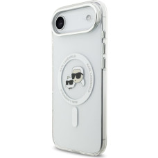 Karl Lagerfeld IML K&CH Heads Metal Frame MagSafe Case for iPhone Air Transparent