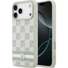 Dkny Etui DKNY Checkered with Printed Stripes  do iPhone 17 Pro Max beżowy