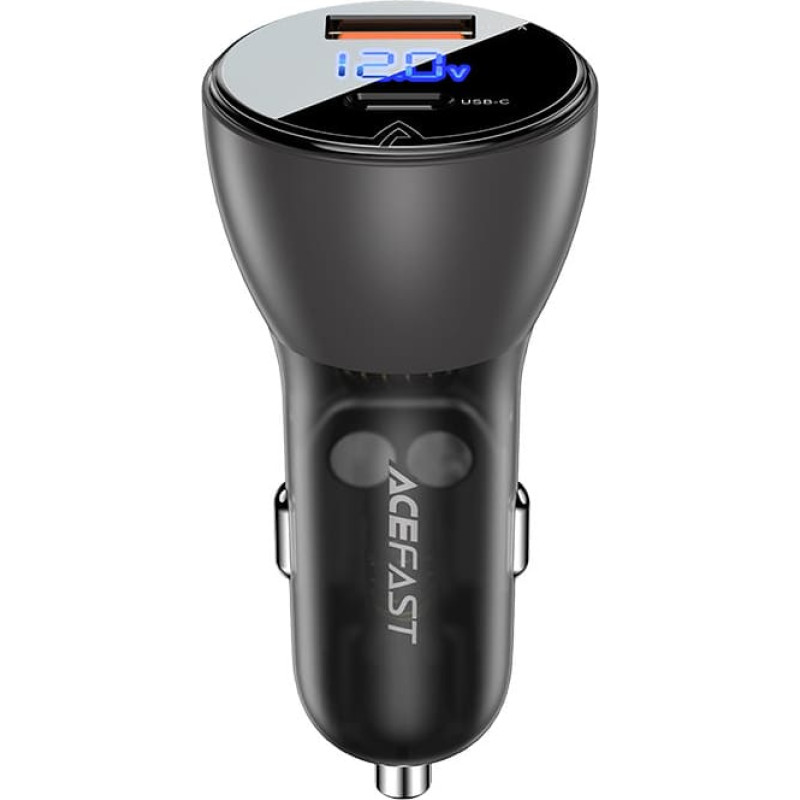 Acefast 63 W 12 V USB-C USB SFCP automašīnas lādētājs, melns