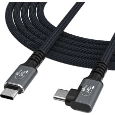 Wozinsky WPS1-UY41S USB-C Thunderbolt 4 240W Angled Cable 1.5m 4K - Black