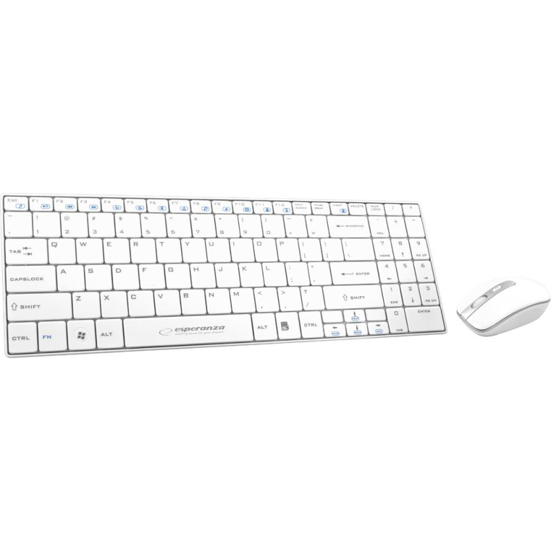 ESPERANZA EK122W LIBERTY - SLIM Wireless Keyboard + Wireless Mouse USB  2.4 GHz