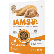Iams Sausā barība kaķēniem - IAMS CAT KITTEN CHICKEN, 800 gr