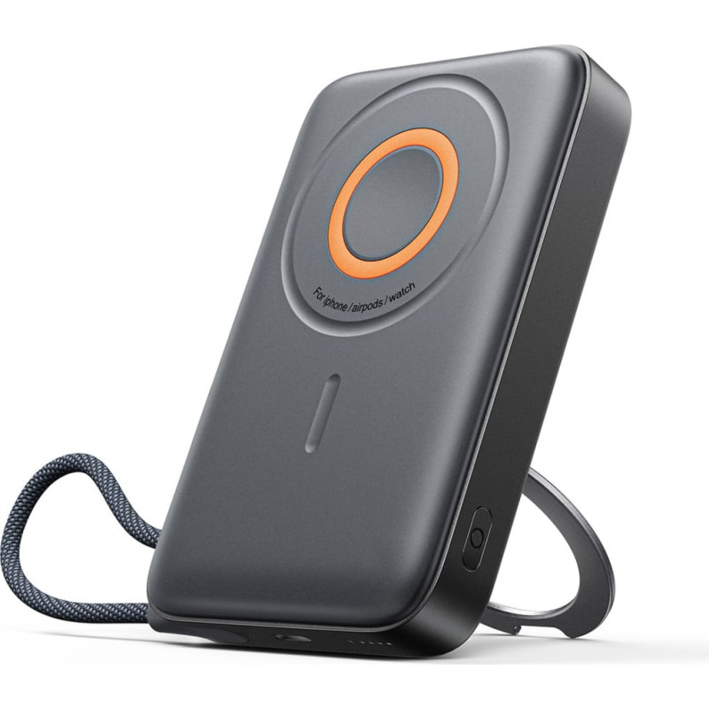 Joyroom 3-in-1 induktīvā pārnēsājamā uzlādes ierīce 10000mAh 22.5W ar iebūvētu MagSafe kabeli - melna