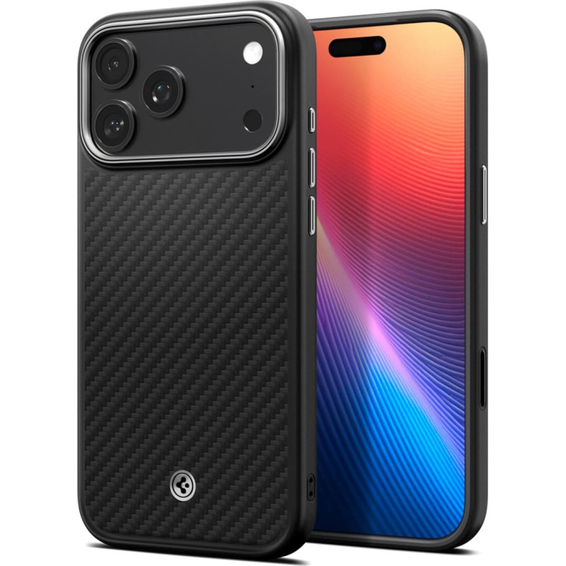 Spigen iPhone 17 Pro MagSafe maciņš - melns un sudrabs