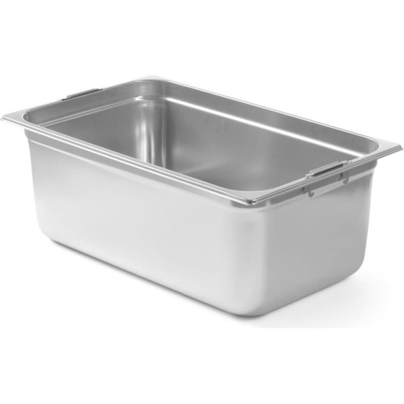 Hendi GN 1/1 trauks ar izvelkamiem rokturiem TĒRAUDS 14 l 530x325x100 mm