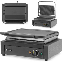 Hendi Elektriskais kontaktgrils ar rievotu plāksni 340x235 mm 2200 W