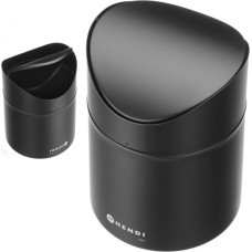 Hendi Atkritumu tvertne, galda grozs ar atveramu vāku, 1,2 l - melna