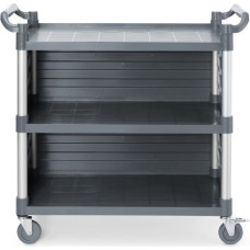 Amer Box Viesmīļu apkalpošanas ratiņi ar sānu paneļiem līdz 150 kg, 3 plaukti, 842x486 mm