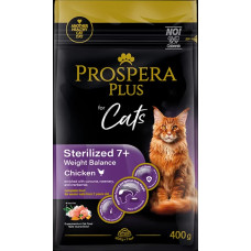 Prospera Plus Barība kaķiem – Prospera Plus Sterilized 7+ Chicken Weight Balance, 0,4 kg