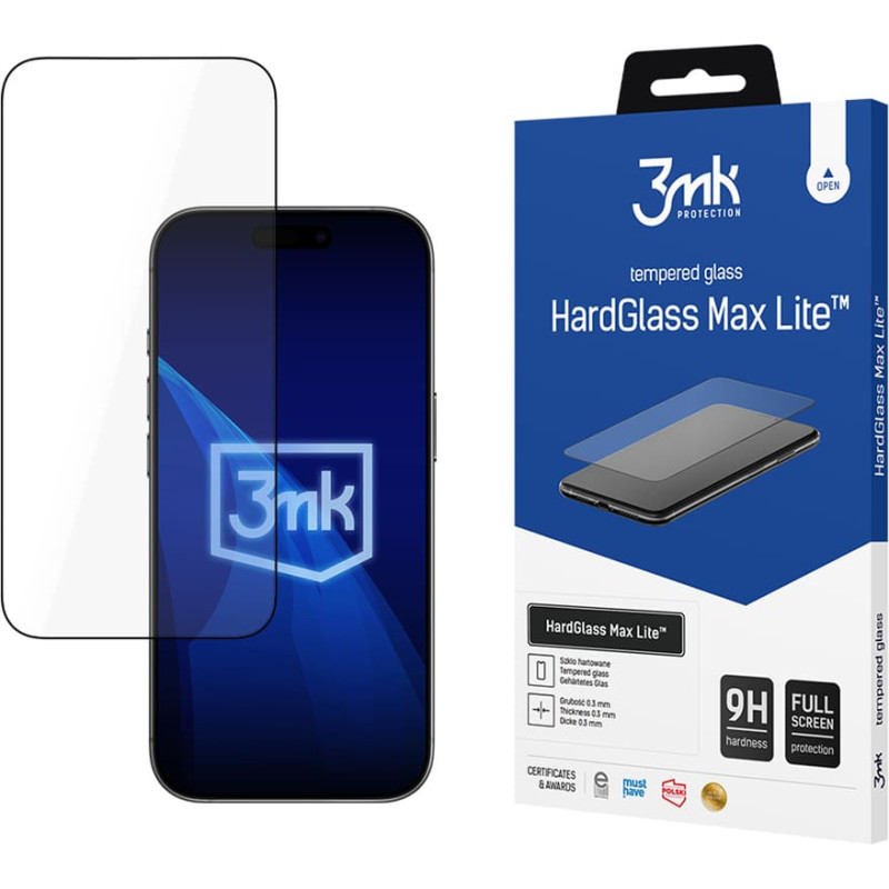 3Mk Protection 3mk HardGlass Max Lite Black Tempered Glass for iPhone Air