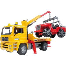 Bruder MAN TGA tow truck with all-terrain vehicle