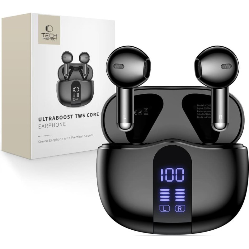 Tech-Protect UltraBoost TWS Core G2 Headphones - Black