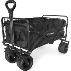 Wozinsky Salokāms pludmales ratiņi ar tīklu un platiem riteņiem līdz 100 kg