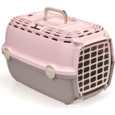 Stefanplast Transportē&scaron;anas būris Horizon 1 ar plastmasas durvīm 48x32x30cm rozā|pelēks