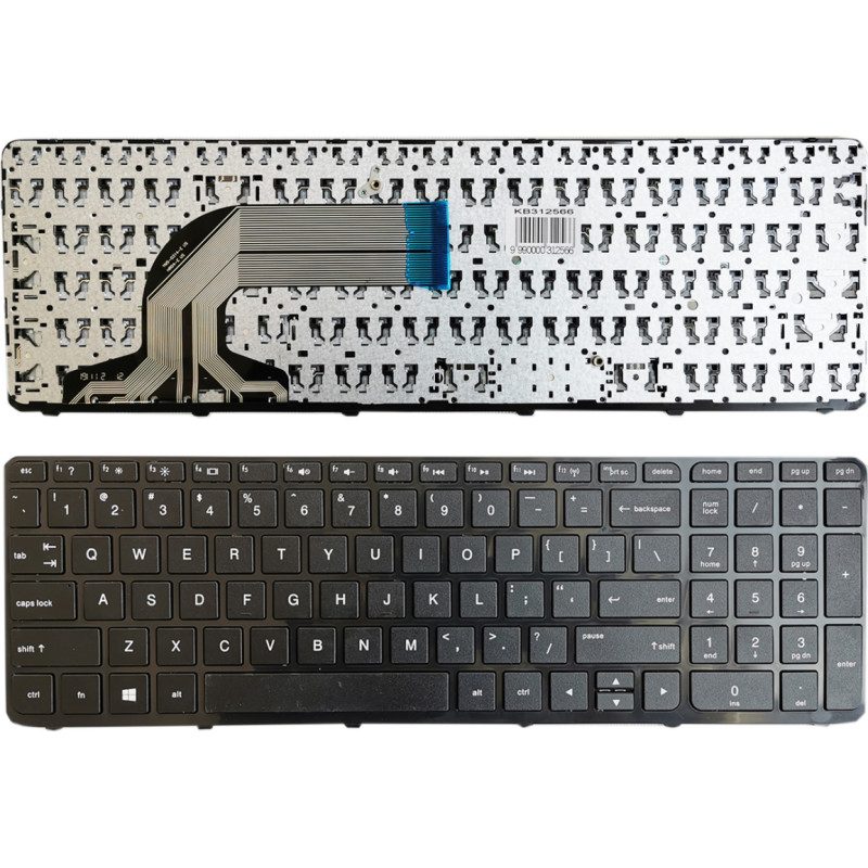 HP Tastatūra HP 250: G2, G3; 255: G2, G3; 256: G2, G3. Ar rāmi