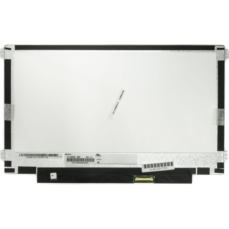 AUO LCD ekrāns 11,6 collas 1366x768 HD, LED, SLIM, matēts, 30 kontaktu (labais) EDP, A+