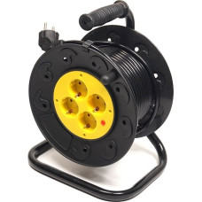 EXD Pagarinātājs ar spoli 15m, 4 rozetes, 3x1.5mm2