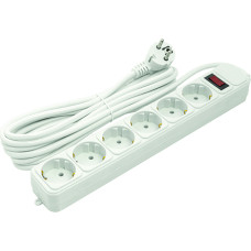 EXD Pagarinātājs 5 m, 6 rozetes, ar slēdzi