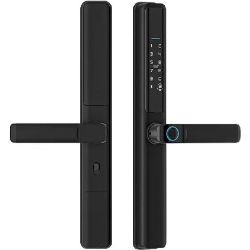 Hismart Viedā durvju slēdzene, Tuya, Wi-Fi, pirkstu nospiedumu nospiedums, RFID, labā/kreisā roka, reversā slēdzene