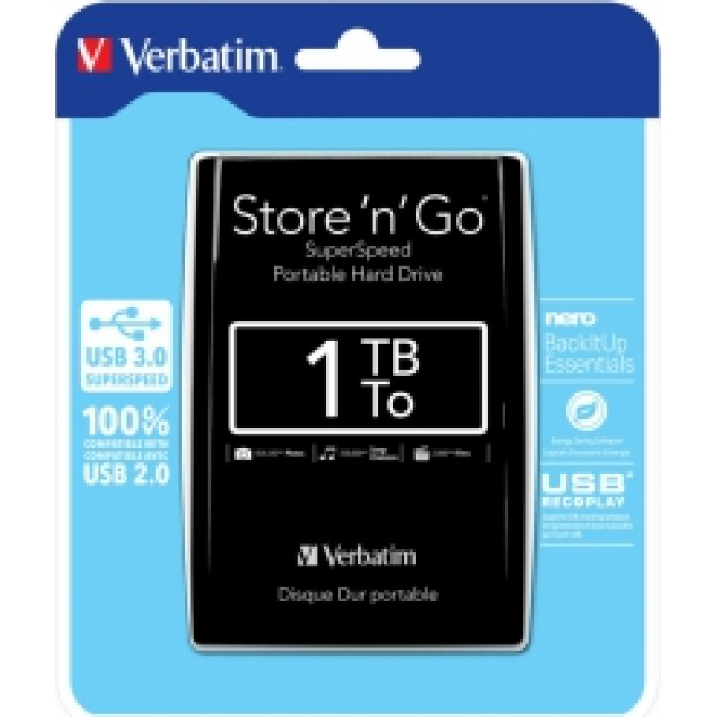 Ārējais cietais disks Verbatim 1TB