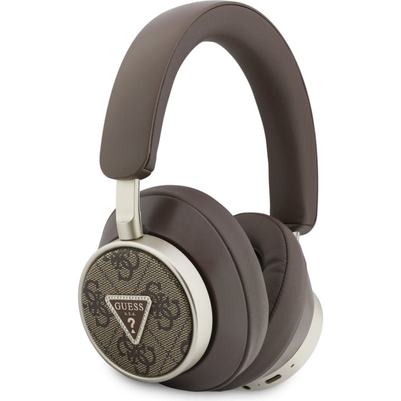 Guess PU 4G Triangle Logo ENC Wireless Headphone Brown