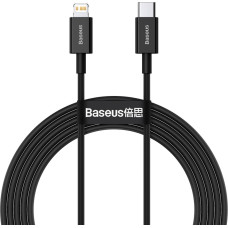 Baseus USB-C kabelis - iPhone Lightning Superior Series PD 20W 2m - melns