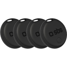 SBS Track My Dual universālais lokators, melns - 4 gabalu komplekts