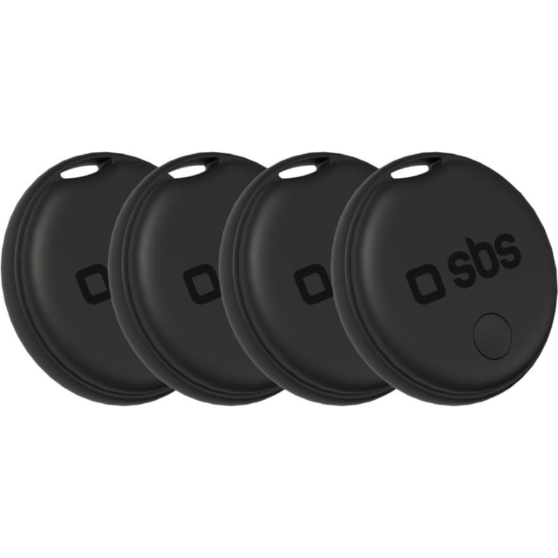 SBS Track My Dual universālais lokators, melns - 4 gabalu komplekts