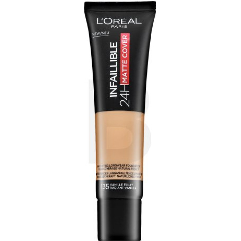 L&acute;or&eacute;al Paris Infaillible 24H Matte Cover 135 Radiant Vanilla ilgnoturīgs grims matētam efektam 30 ml