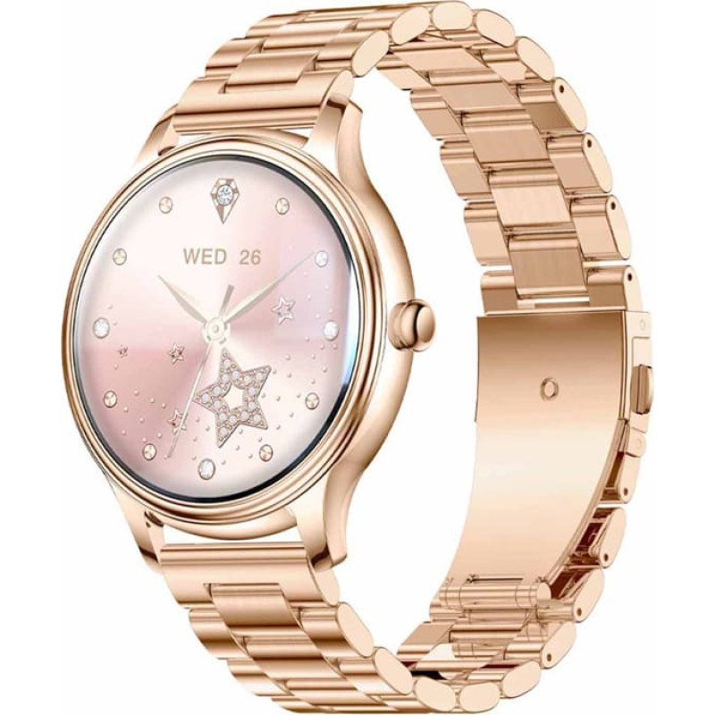 Smart Watch COLMI L28 (Gold + Gold steel strap)