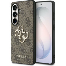 Guess PU 4G Metal Logo Case for Samsung Galaxy S26+ Brown
