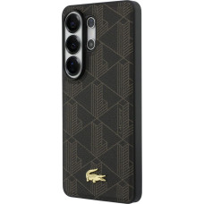 Lacoste PVC Blend Monogram Gold Logo Magnetic Case for Samsung Galaxy S26 Ultra Brown
