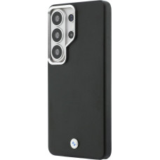 BMW Signature PU Leather Metal Logo Magnetic Case for Samsung Galaxy S26 Ultra Black